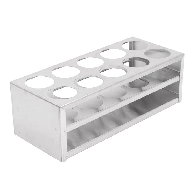 Support de Tube à Essai, Support de Tube à Essai en Acier Inoxydable 20 Trous Résistant aux Produits Chimiques pour Expériences Chimiques et Laboratoire