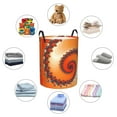 thumbnail image 6 of Haiem Orange Rotating Leather Dirty Clothes Laundry Basket,Sturdy & Waterproof,Collapsible Round Design For Efficient Space Management,Multi-Purpose Storage Basket, 6 of 8