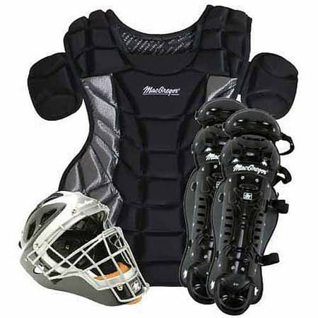 Catchers Gear Locker - MacGregor Varsity Catcher's Gear Pack in Black/Silver (Ages 15+)