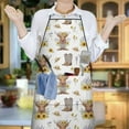 thumbnail image 6 of Highland Cow Sunflower Hat Boot Pattern Apron-Garden Aprons for Women with Pockets-Cotton Linen Waterproof Kitchen Cooking Gardening Aprons Adjustable for Kitchen,Cooking,BBQ and Salon 33x27 Inch, 6 of 7