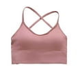 thumbnail image 2 of Sports Bras for Women Crisscross Back Wireless Bras Comfortable Athletic Seamless Bralette for Workout Gym Yoga Bra Everyday Spaghetti Strap, 2 of 4