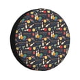 thumbnail image 1 of Fotbe Christmas Holiday Bowling Funda de Llanta de Repuesto con Estampado, Engrosada, Ajuste Universal para Jeep, Remolque, RV, SUV, Camión-14 inch, 1 of 6