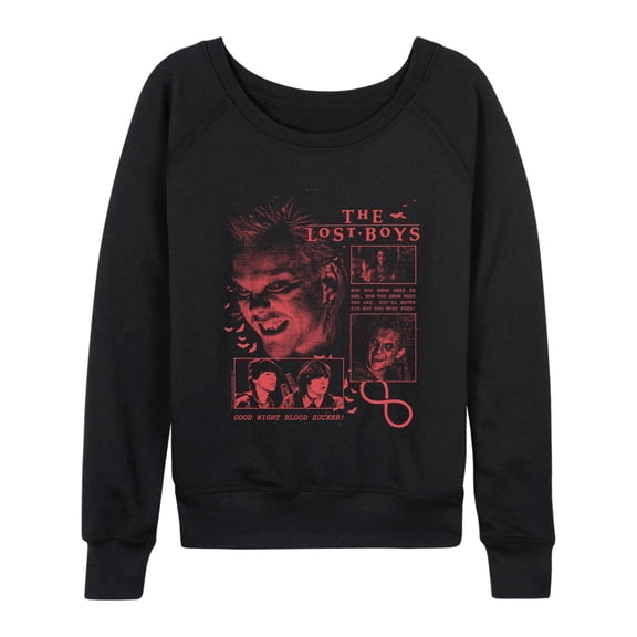 The Lost Boys - Lost Boy Grunge Women's Lightweight French Terry Wide Neck Long Sleeve Graphic Shirt