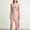 Pink, variant on Women Satin Cami Dress Silk Lace Trim V Neck Slip Dresses Asymmetrical Layering Lace Spaghetti Straps Lounge