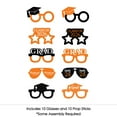 thumbnail image 3 of Big Dot of Happiness 2026 Orange Graduation Glasses - Paper Card Stock Party Photo Booth Props Kit - 10 Count, 3 of 5