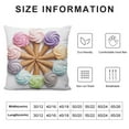 thumbnail image 5 of COMIO  Ice Cream Throw Pillow Cushion Cover, Cones with Various Flavors Forming Row Summer Season Picture Print, Decorative Square Accent Pillow Case,Cream, 5 of 5