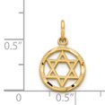 thumbnail image 2 of Charme Étoile de David Poli Solide en Or Jaune 14K, 2 of 2