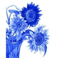 thumbnail image 2 of Wilson, Kelsey 15x18 White Modern Wood Framed Museum Art Print Titled - China Sunflowers blue I, 2 of 4