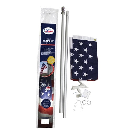 Olympus Flag and Banner Traditional Flag and Flagpole Set