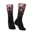 thumbnail image 5 of Uemuo Rose Gold Glitter1 Pattern Women's Crew Socks, Soft Durable Breathable Moisture-Wicking with Odor Control Cotton socks, 5 of 9