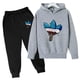 thumbnail image 3 of Nuevos chándales deportivos informales de marca de otoño para niños de 3 a 14 años, sudadera con capucha y pantalones, conjunto de traje informal de moda para niños, conjunto de 2 piezas, 3 of 5