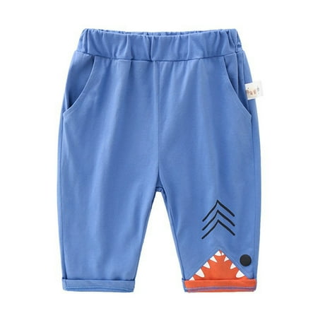 

KYAIGUO Baby Toddler Boys Cartoon Shorts Pants Kids Lightweight Loose Cotton Shorts Summer Casual Shorts with Pockets for 1-8 Years Old