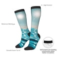thumbnail image 4 of Naloa Turquoise Ocean Reflection Knee Socks, High Socks Long Stretchy Sock Women Knee High Stocking, Long Socks for Women, 4 of 6