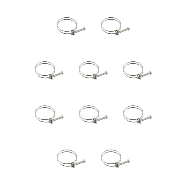 Cateissary Abrazadera de tubo de metal resistente y duradera: garantiza una instalación segura Aro de alambre de acero inoxidable 40-45 40-45 10Conjunto