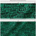 thumbnail image 2 of Soimoi Green Cotton Voile Fabric Just Love Forever Text Printed Fabric 1 Yard 42 Inch Wide, 2 of 7