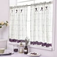 thumbnail image 3 of Linen curtain wall with tiebacks, Cotton blend, Violet, BxH 140x45cm, 3 of 4