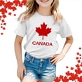 thumbnail image 2 of Girls Shirts Size 14-16 Girls Short Sleeve Tee Summer Crewneck T Shirt Casual Fit Basic Shirts White, 6-7 Years, 2 of 6