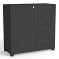 thumbnail image 4 of LEDMOMO Black Plastic Garage Cabinet Weather Proof and Space Efficient Design, 4 of 10