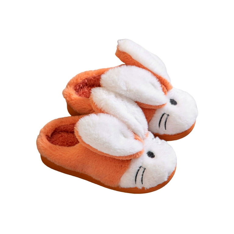 Woobling Cute Bunny Slippers for Kids Fuzzy Memory House Slipper Boys Girls Indoor Home Shoes - Walmart.com
