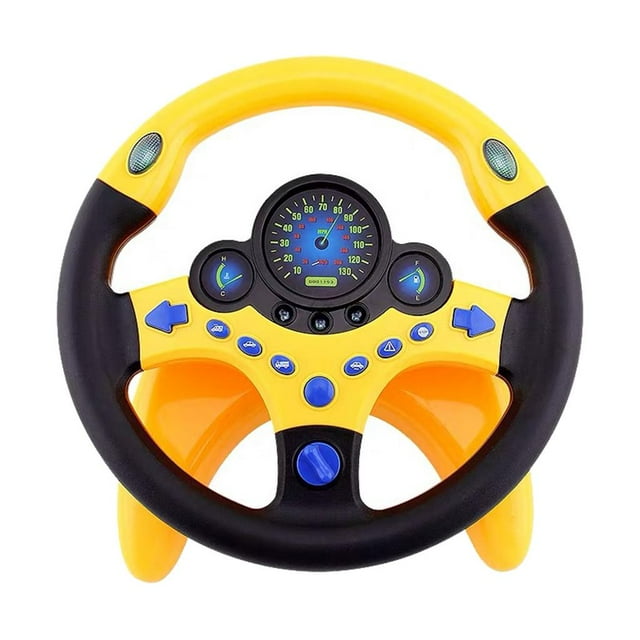Volante de Juguete Infantil Zulema con Base Amarillo