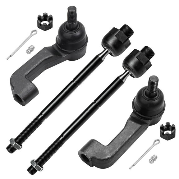 Detroit Axle - 4 Front Tie Rods for 2002-2005 Jeep Liberty 2003 2004 Inner and Outer Tie Rod Links Replacement