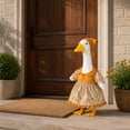 thumbnail image 4 of Fall Porch Goose Outfits 23 Inch Cloth Vintage Floral Dress for Outdoor Yard Decor Harvest Goose Costume for Family Porch Multicolor by MPOISVA, 4 of 9