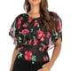 thumbnail image 1 of Blusa estampada para mujer Mangas de murciélago Cuello en V Blusas de gasa casuales Abanopi Jerseys de mujer, 1 of 7