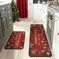 thumbnail image 2 of Merry Christmas Kitchen Rugs Set 2 Pieces Non Skid Kitchen Floor Rug and Mat Christmas Kitchen Rug Area Mat Carpets for Holiday Outdoor Decor 17"x47"+17"x30", 2 of 6
