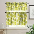 thumbnail image 3 of 70S Cute Floral Valance Curtain Retro Groovy Yellow and Lime Green Flowers Style Rod Pocket Valance Window Treatments Short Curtains for Kitchen Living Room Decor 54x18 Inch + 27x36 Inch X 2, 3 of 5
