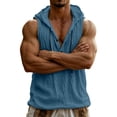 thumbnail image 6 of Guluxicc Cotton Tank Tops for Men Drawstring Hooded Solid Color Shirts Regular Fit Summer Outdoor Casual Sleeveless Tops, 6 of 9