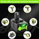 thumbnail image 5 of Batería 8.0Ah Mejorada 2Packs P108 18V Compatible con Ryobi 18V ONE+ Reemplazo de Batería P102 P103 P104 P105 P107 P109 P122 PBP002 PBP003 PBP004 PBP005 RB18L50 Baterías de Herramienta Inalámbricas, 5 of 10