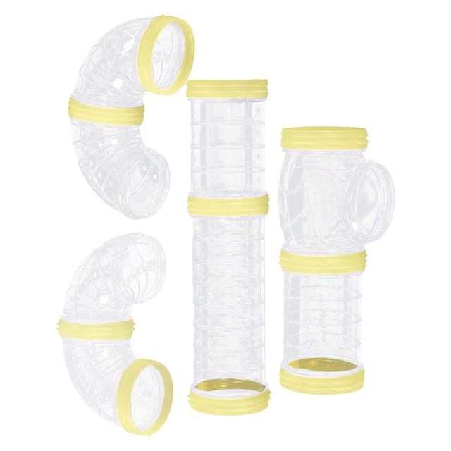 Juego de 8 tubos de hámster, túneles de , herramientas de juego de entrenamiento, plástico Amarillo Zulema Tubos de hámster