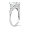 thumbnail image 2 of 925 Sterling Silver Princess-cut Diamond CZ Ring, 2 of 2