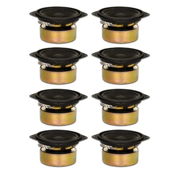 8 Goldwood Sound GW-204/8S Shielded 4" Woofers 70 Watt each 8ohm Replacement Speakers