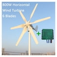 thumbnail image 2 of Wind Turbine 800w 12v 24v Generator With 6 Blades Free PWM Controller For Home Use ,Easy to Install, 2 of 2