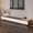 Dark Wood & White, variant on POVISON Modern Soild Wood TV Stand, Minimalist Lowline Media Console with 4 Drawers, Walnut Veneer & White, 94.48" Fully-Assembled