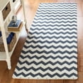 thumbnail image 2 of SAFAVIEH Dhurries Karissa Geometric Area Rug, Ivory/Charcoal, 3' x 5', 2 of 7