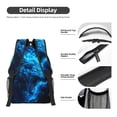 thumbnail image 4 of Xecao Blue Fire Wolf Travel Backpack: A spacious, stylish computer backpack ideal for men and women, perfect for college, school, or daily travels, 4 of 6