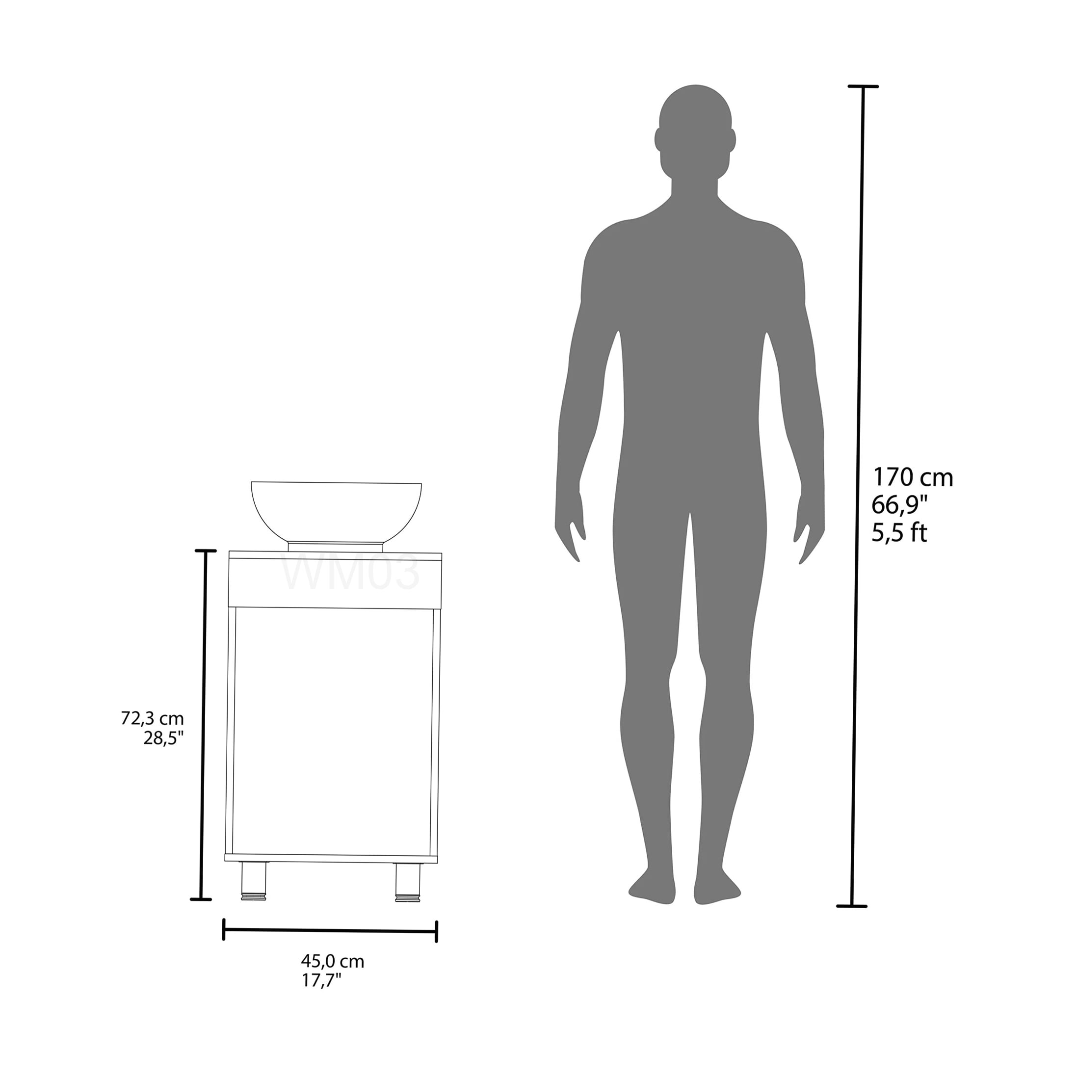 Compact White Bathroom Vanity with Integrated Sink and Drawer