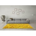 thumbnail image 3 of Ahgly Company Machine Washable Indoor Round Southwestern Yellow Country Area Rugs, 5' Round, 3 of 4