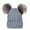 Grey, variant on LowProfile Winter Beanie Hat Baby Boys Girls Solid Color Knit Hairball Warm Cap Beige