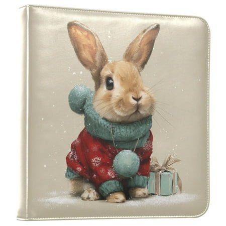 Photo Album Leather Photo Album 11.8x11.2x1.5 Inch Bookshelf Photo Album Photo Album Photo Store Scrapbook Photo Album Christmas Rabbit