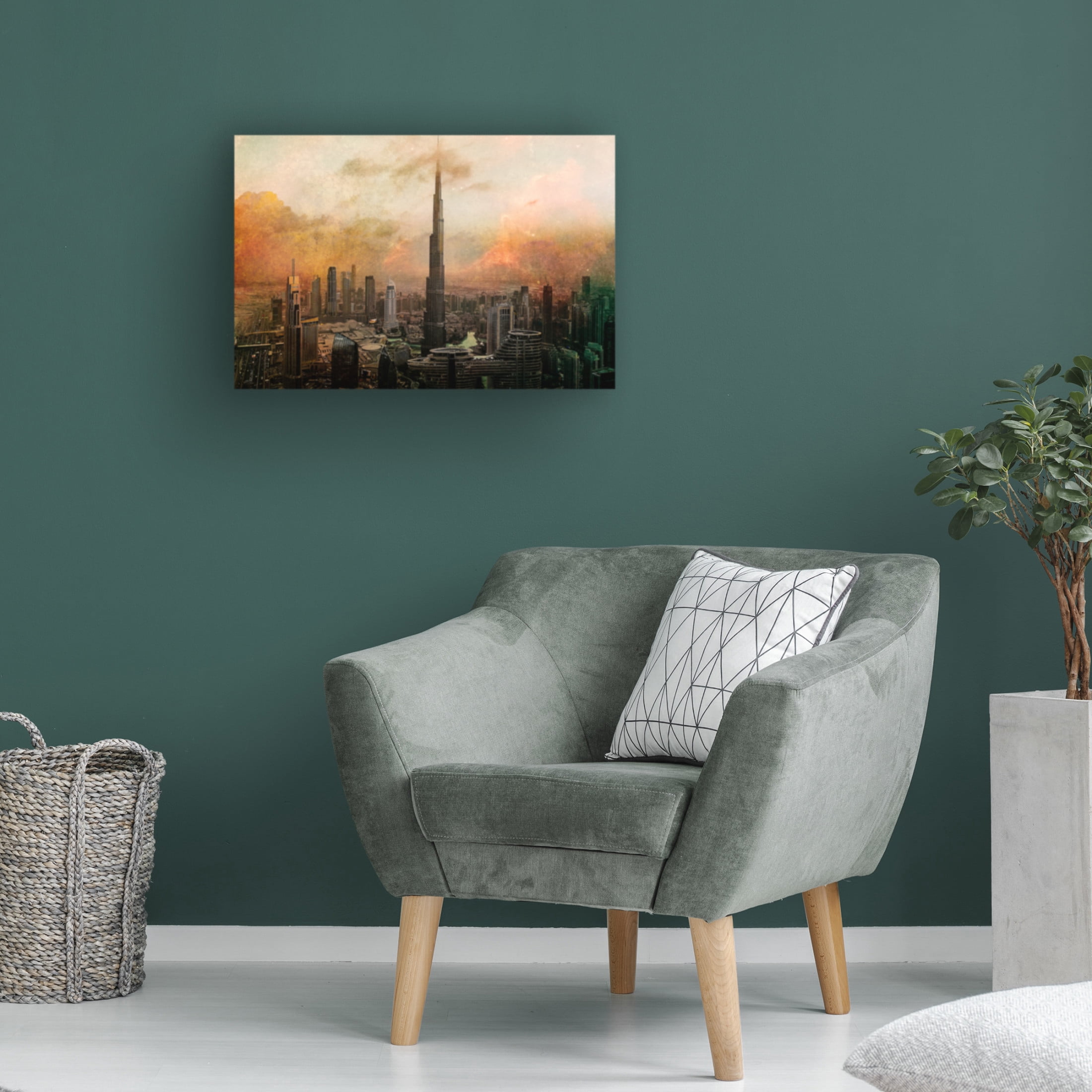 Canvas Wall Art - Carmine Chiriaco 'Burj Khalifa' Wall Art for Living Room, Bedroom, or Office D?cor by Trademark Fine Art - 47 x 30 Inches