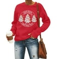 thumbnail image 3 of VILOVE Women Farm Fresh Christmas Tree Cakes Sweatshirt Christmas Crew Neck Sweater Xmas Gifts Top Casual Long Sleeve Tops, 3 of 6