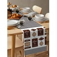 thumbnail image 6 of Table Runner Dresser Scarves 72 Inch Long,Sweet Home Quote Farm Wooden Plank Linen Dining Table Runners Retro Buffalo Checker Tabletop Scarf for Wedding Holiday Party Kitchen, 6 of 9