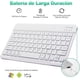 thumbnail image 3 of Funda con Teclado para Pad 10.2'' 7a 8a 9a /Air 3rd Gen/Pro 10.5", Inalámbrico Bluetooth Recargable, Keyboard Desmontable Magnético blanco, 3 of 7