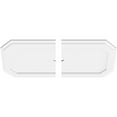 thumbnail image 2 of 24"W x 12"H x 1"ID x 8 1/4"C x 1"P Emerald Architectural Grade PVC Contemporary Ceiling Medallion, Two Piece, 2 of 11