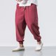 thumbnail image 4 of Ceisia Men's Summer Solid Color Casual Gift Long Pants Elastic Drawstring Waist with Pockets Ankle-Cut Comfortable for Daily Sp ort Outdoor, 4 of 9