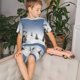 thumbnail image 4 of Balery Snowman And Christmas Tree Conjunto de Pijama Infantil de Manga Corta con Estampado – Ropa de Dormir de Algodón Suave-Small, 4 of 6