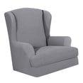 thumbnail image 3 of Fundas elásticas para sillones, fundas para sillas, fundas para sofá de sala de estar Gris claro, 3 of 9